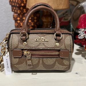 NWT Coach Mini Rowan Satchel Bag Charm/Key Fob